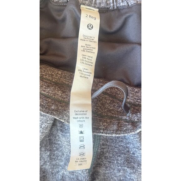 Lululemon Hotty Hot Short II Women's  2 Reg Heathered Grey Athletic Shorts - Picture 5 of 6